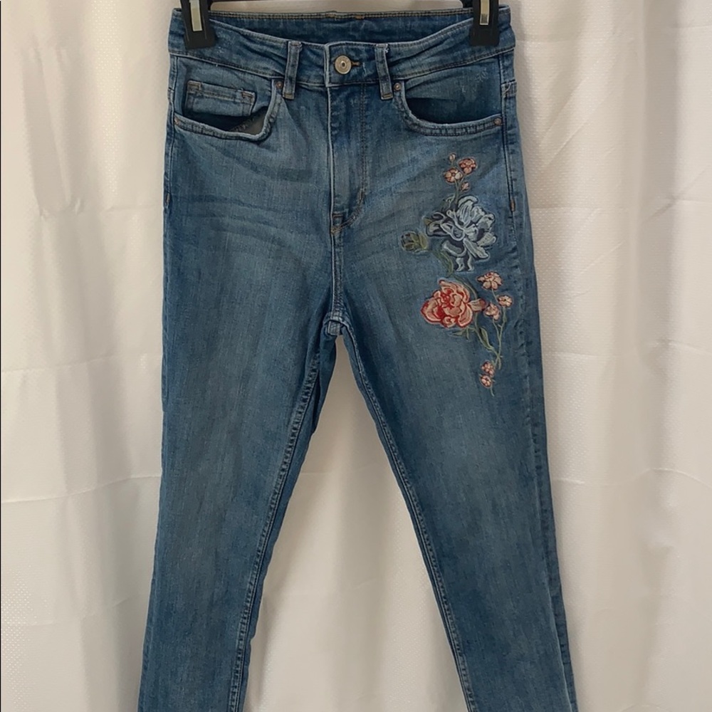 Denim high waisted jeans